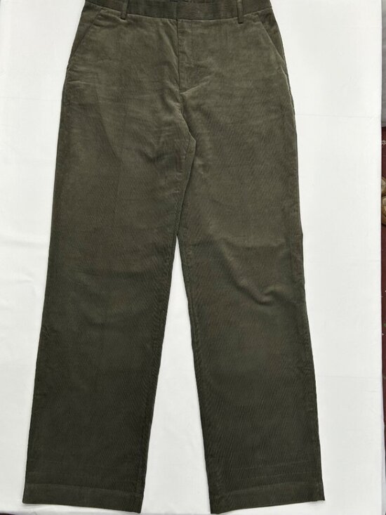 Banana Republic Pants - Banana Republic Womens Tall 12 Olive Green Corduroy Straight-Leg Pants